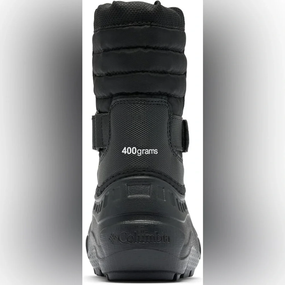 NWT  Columbia Youth Powderbug Snowlite Waterproof Snow Boot, Black/White
